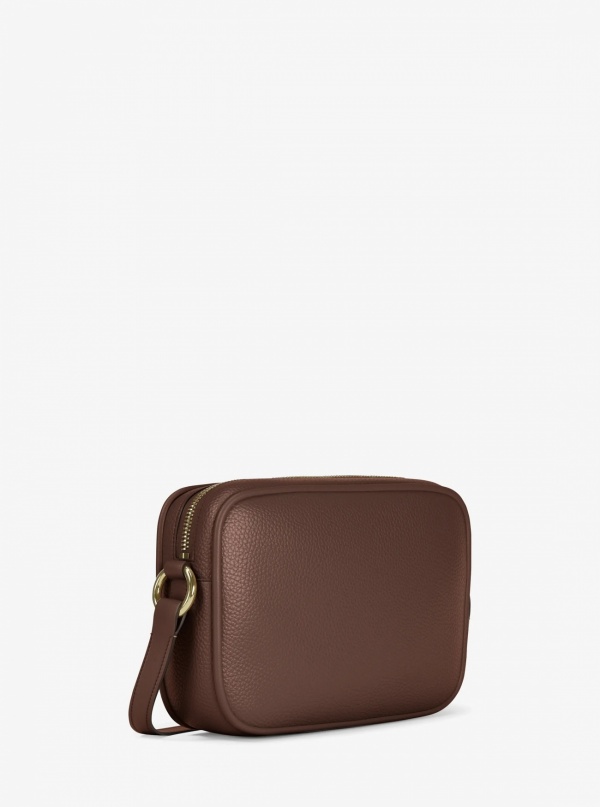 Jet Set Large Pebbled Leather Camera Crossbody Bag