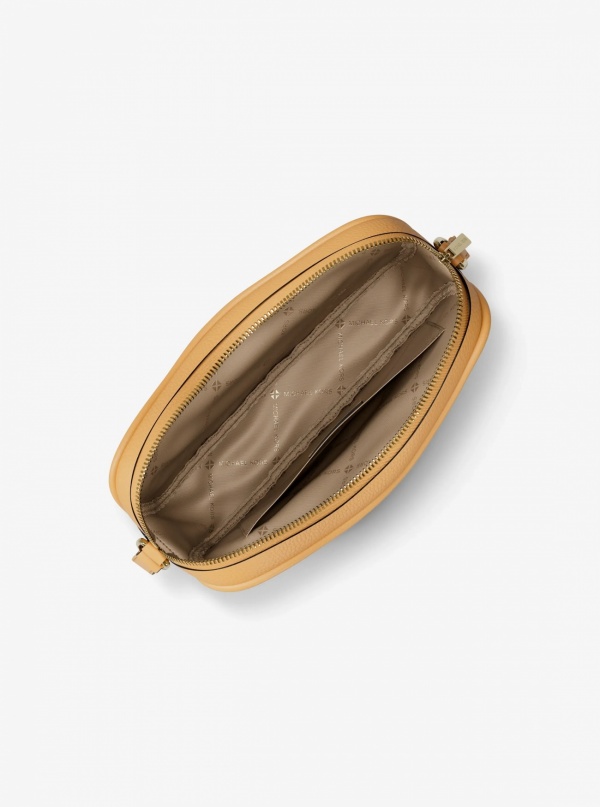 Jet Set Large Pebbled Leather Camera Crossbody Bag