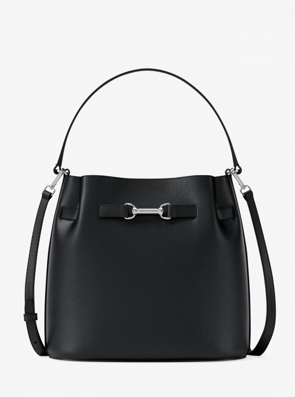 Carson Medium Pebbled Leather Convertible Bucket Crossbody Bag