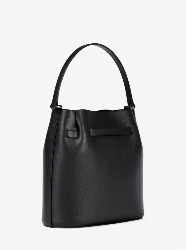 Carson Medium Pebbled Leather Convertible Bucket Crossbody Bag