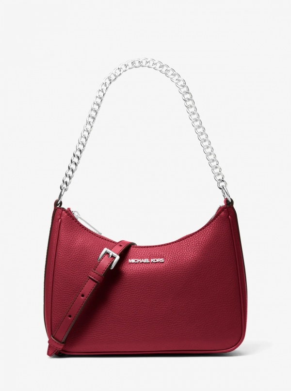 Jet Set Large Pebbled Leather Convertible Crossbody Bag