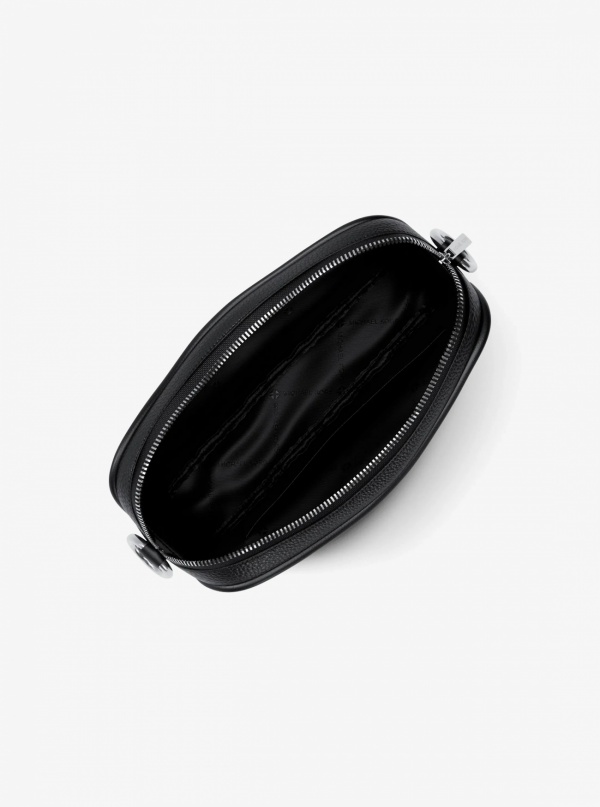 Jet Set Large Pebbled Leather Camera Crossbody Bag
