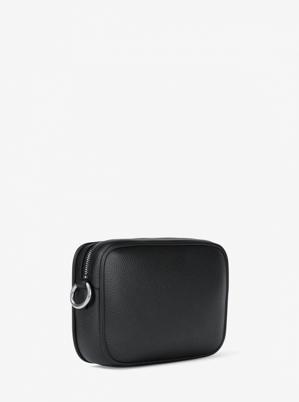 Jet Set Large Pebbled Leather Camera Crossbody Bag