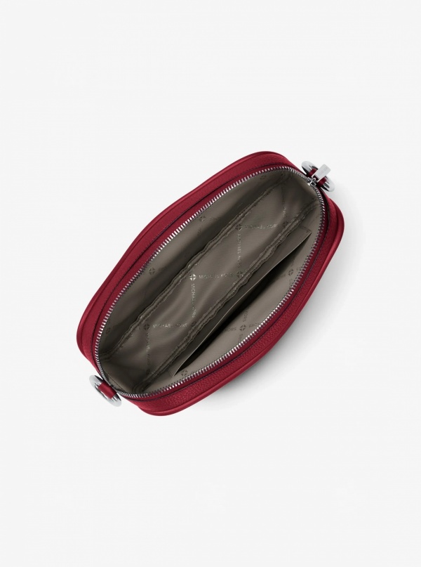 Jet Set Large Pebbled Leather Camera Crossbody Bag
