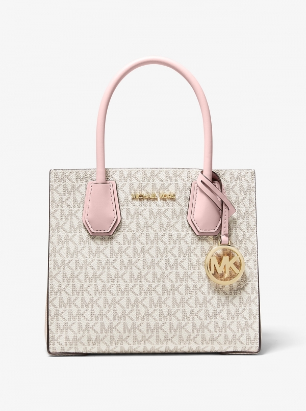 MICHAEL Michael Kors Mercer Medium Logo and Leather Accordion Crossbody Bag