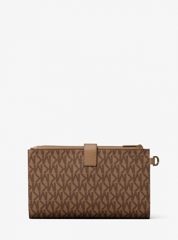 Jet Set Large Signature Logo Wristlet