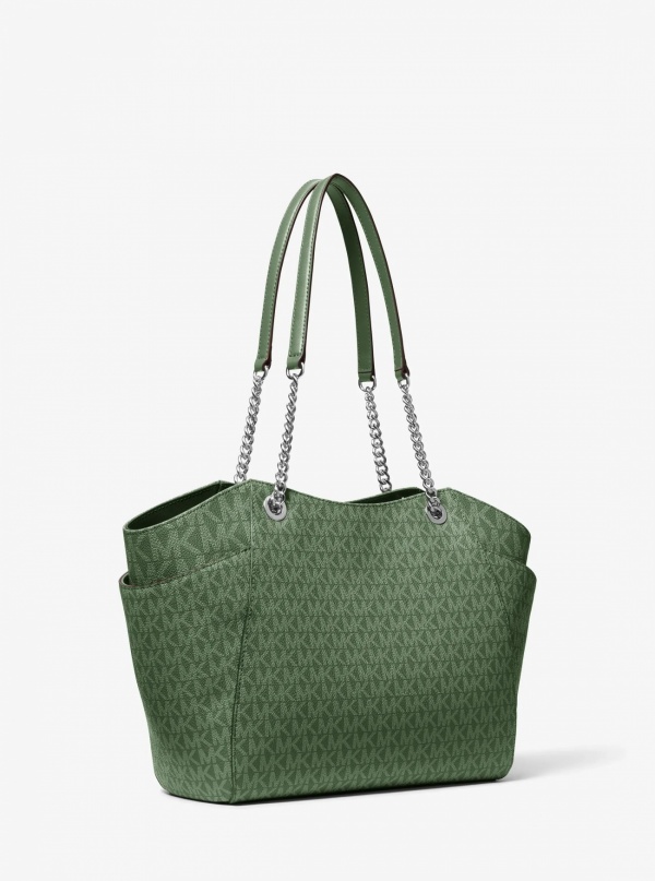 Jet Set Large Signature Logo Shoulder Bag