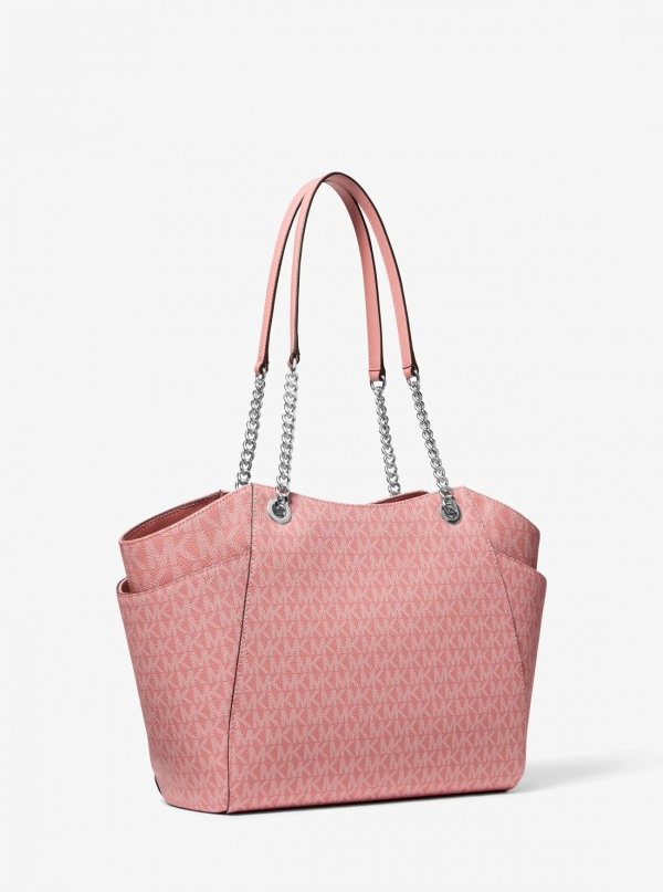 Jet Set Large Signature Logo Shoulder Bag