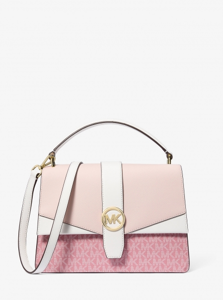 MICHAEL Michael Kors Greenwich Medium Signature Logo Satchel
