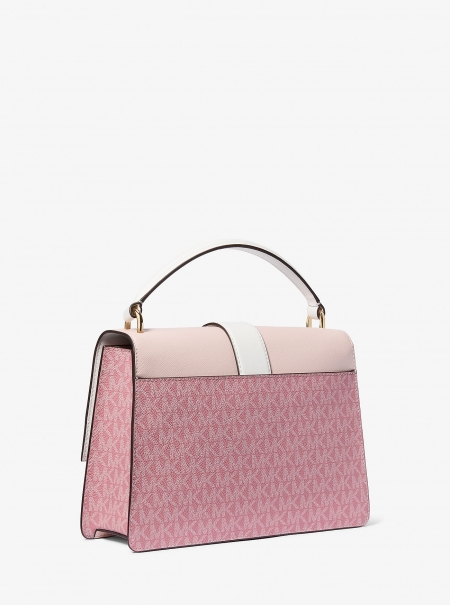 MICHAEL Michael Kors Greenwich Medium Signature Logo Satchel