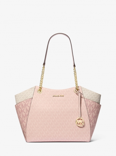 MICHAEL Michael Kors Jet Set Large Color-Block Signature Logo Tote Bag