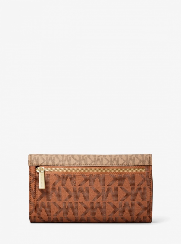 Jet Set Large Signature Logo Tri-Fold Wallet