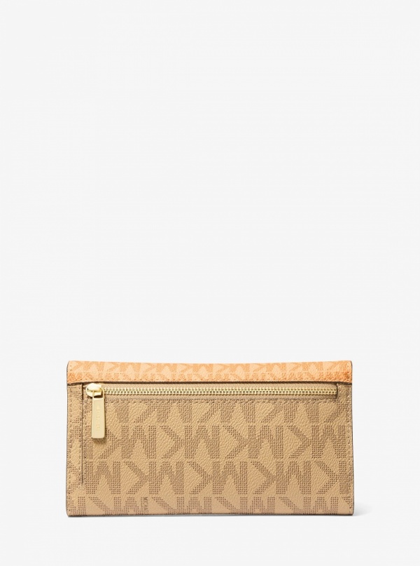 Jet Set Large Signature Logo Tri-Fold Wallet