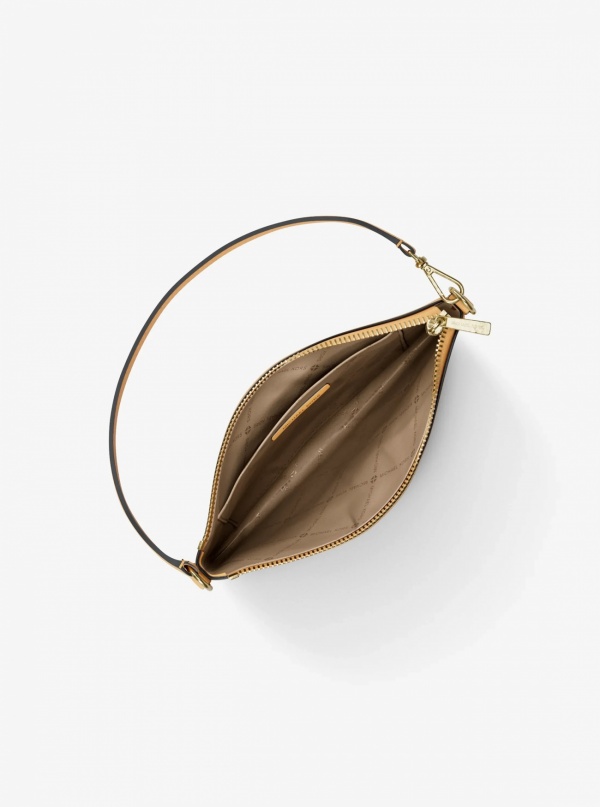 Jet Set Small Pebbled Leather Convertible Wristlet