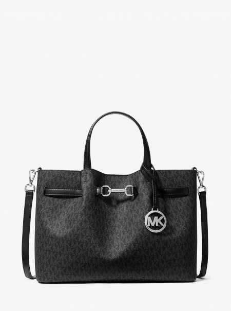 MICHAEL Michael Kors Carson Medium Signature Logo Satchel