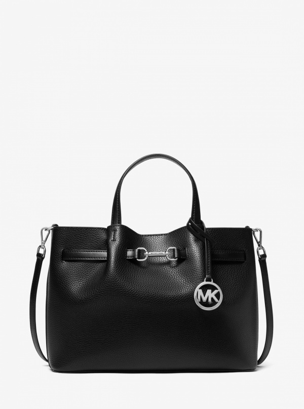 Carson Medium Pebbled Leather Satchel