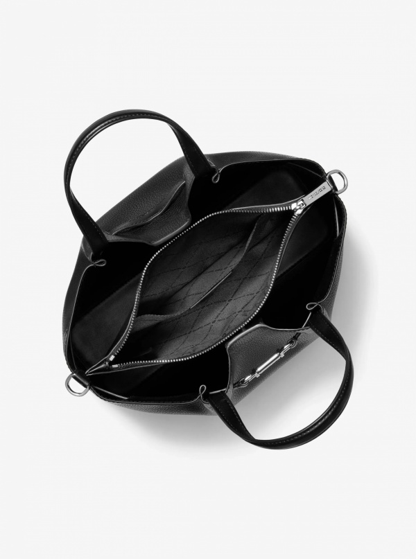 Carson Medium Pebbled Leather Satchel