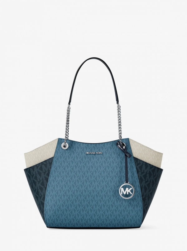 Michael Kors Jet Set Large Color-Block Signature Logo Shoulder Bag