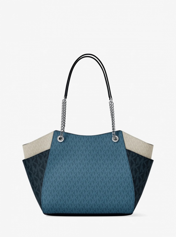 Michael Kors Jet Set Large Color-Block Signature Logo Shoulder Bag