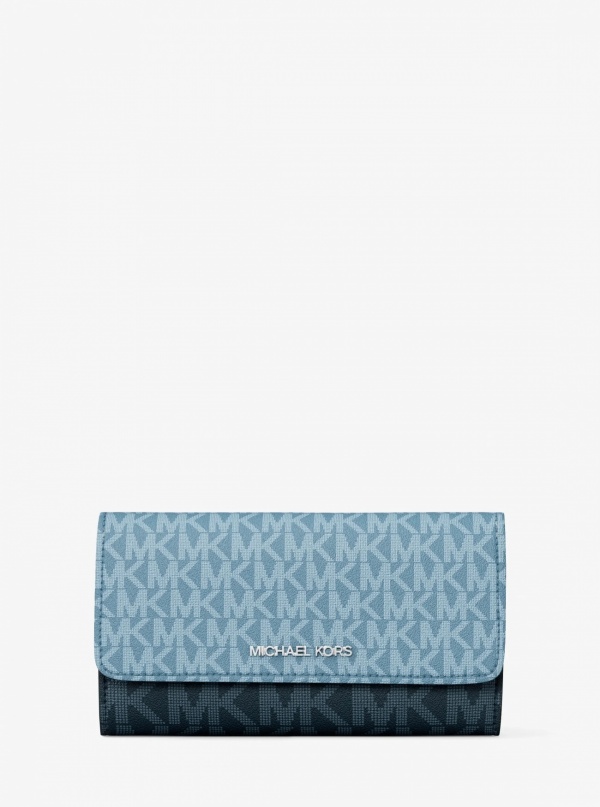 Jet Set Travel Signature Logo Tri-Fold Wallet