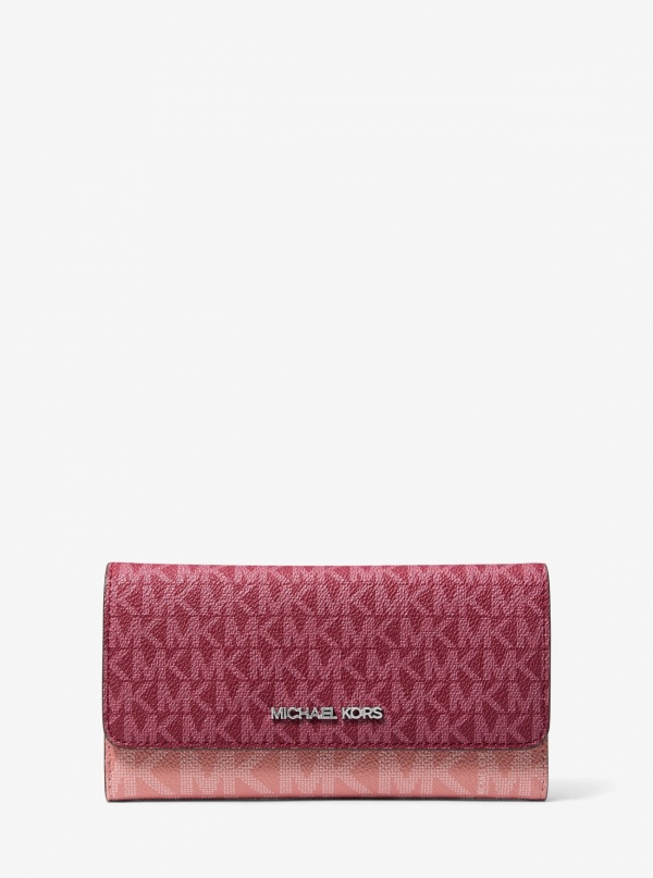 Jet Set Travel Signature Logo Tri-Fold Wallet