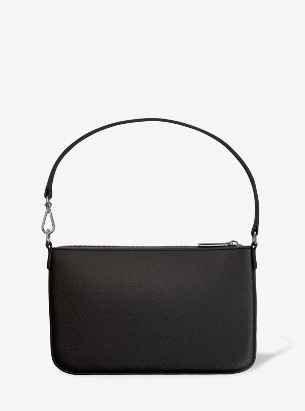 Jet Set Small Pebbled Leather Convertible Wristlet