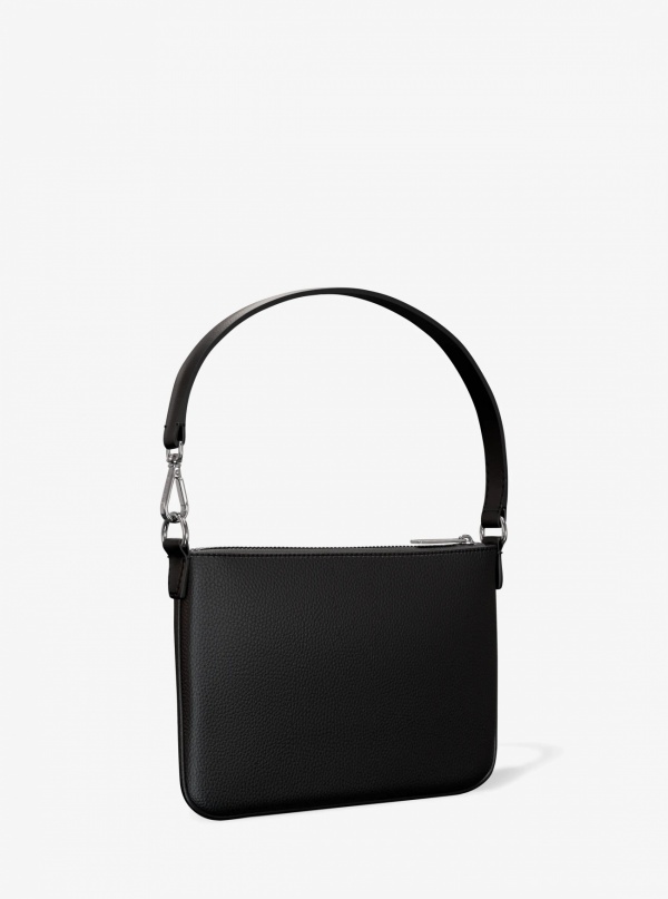 Jet Set Small Pebbled Leather Convertible Wristlet