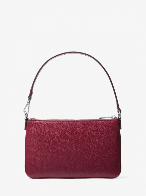 Jet Set Small Pebbled Leather Convertible Wristlet