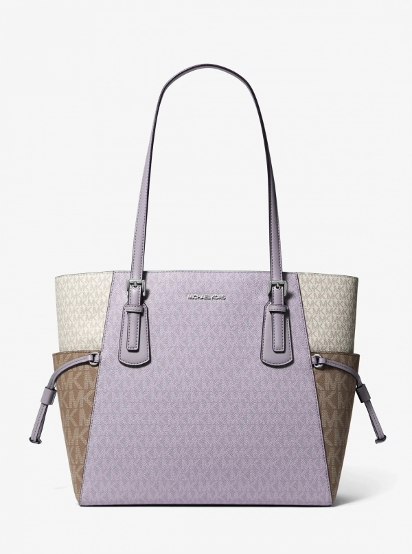 Voyager Large Color-Block Signature Logo Tote Bag