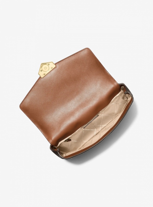 Soho Large Studded Signature Logo Shoulder Bag