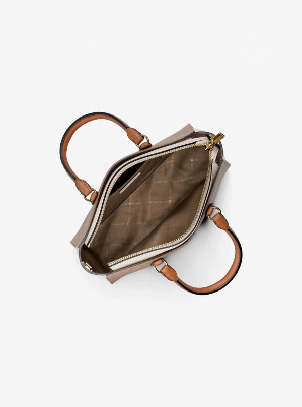 Arden Small Color-Block Signature Logo Messenger Bag