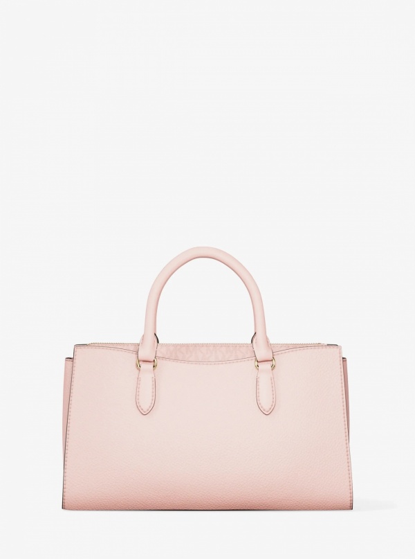 Arden Medium Leather Top-Zip Satchel