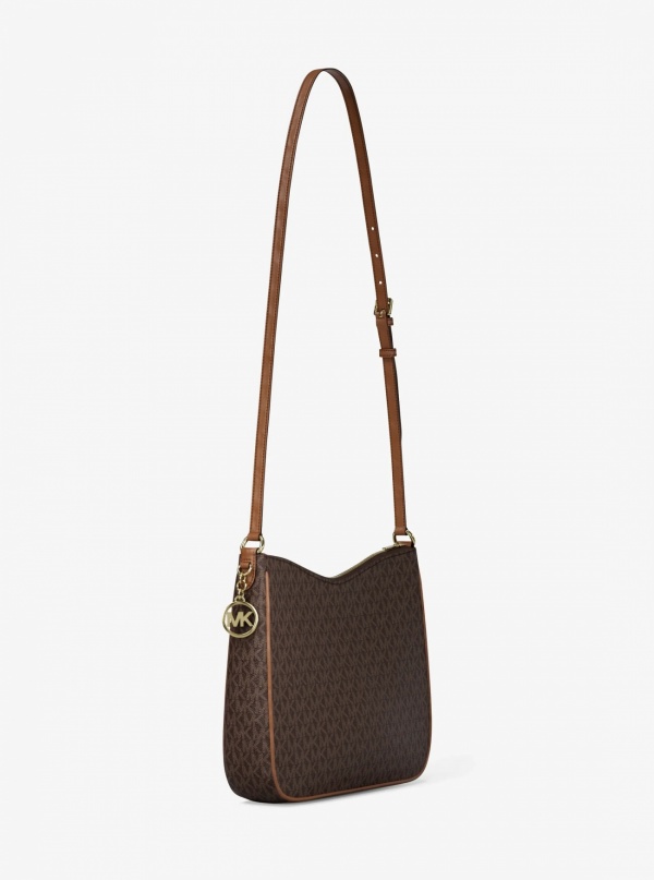 Nayla Medium Signature Logo Messenger Bag