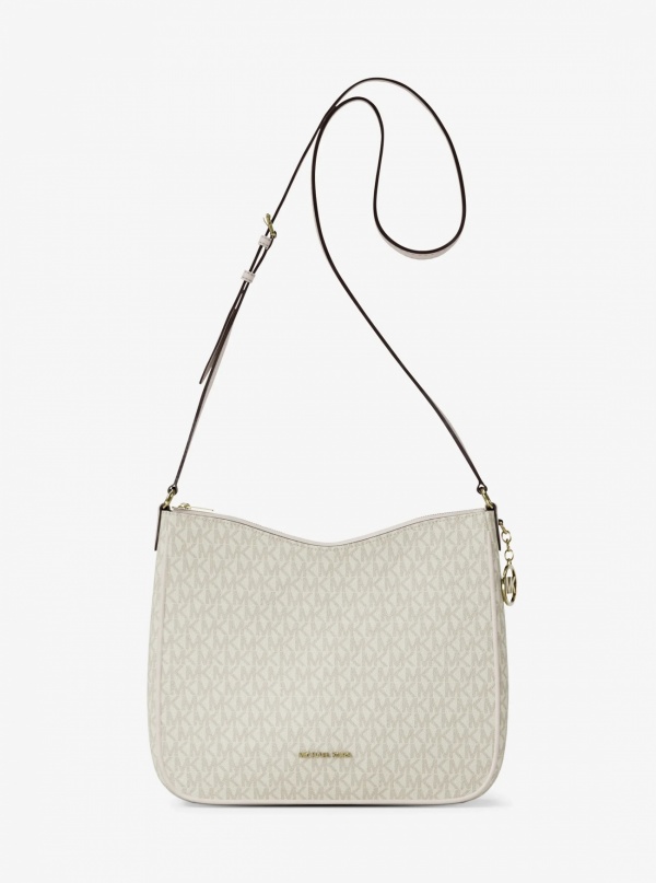 Nayla Medium Signature Logo Messenger Bag