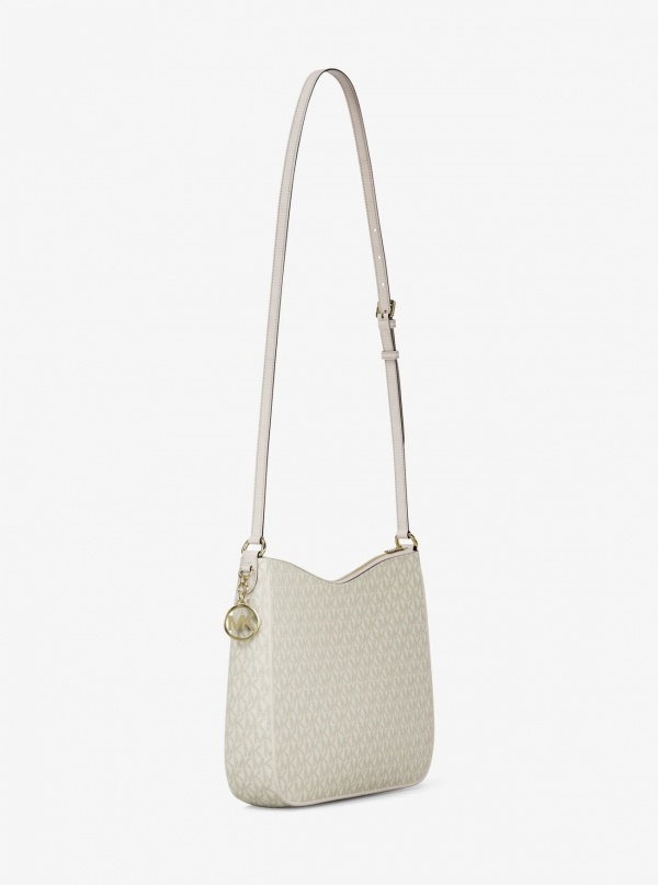 Nayla Medium Signature Logo Messenger Bag