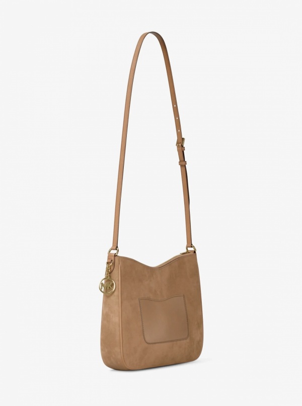 Nayla Medium Pebbled Leather Messenger Bag