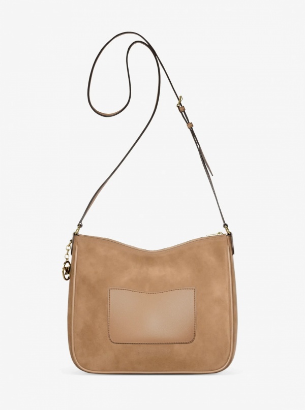 Nayla Medium Pebbled Leather Messenger Bag