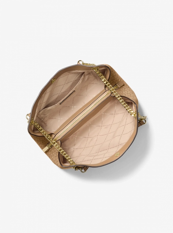 Christina Medium Signature Logo Messenger Bag
