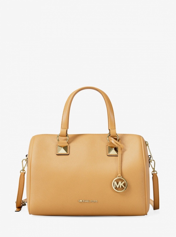 Grayson Medium Pebbled Leather Duffel Bag
