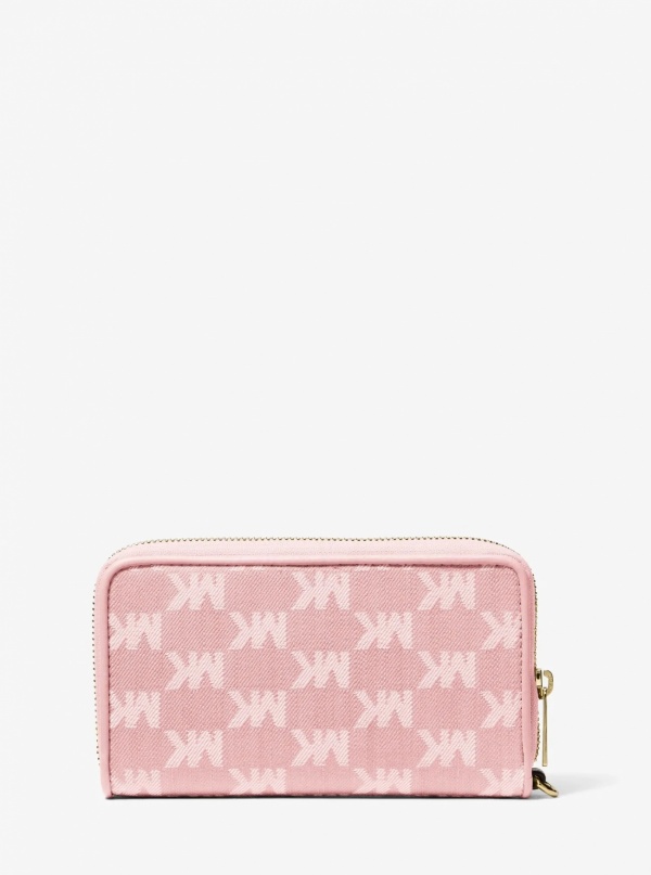 Jet Set Travel Large Logo Jacquard Denim Smartphone Wallet