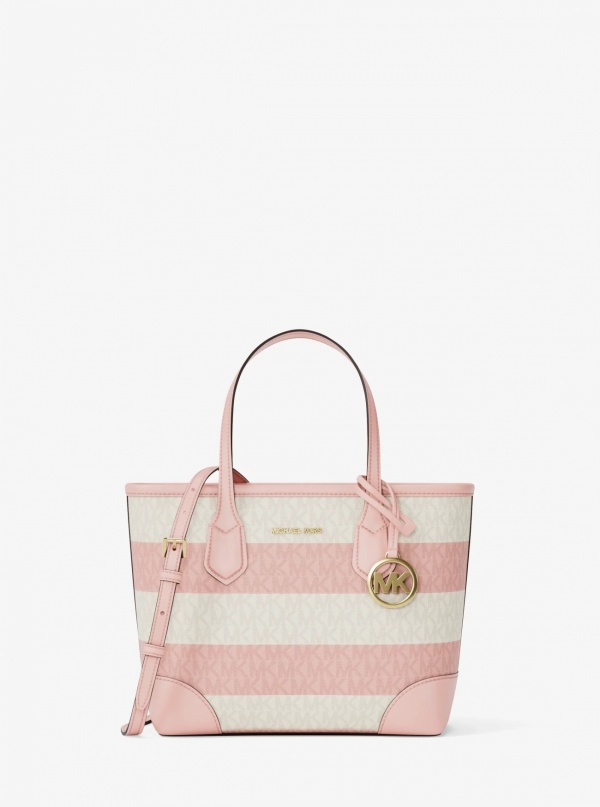 Eva Extra-Small Striped Signature Logo Convertible Tote Bag