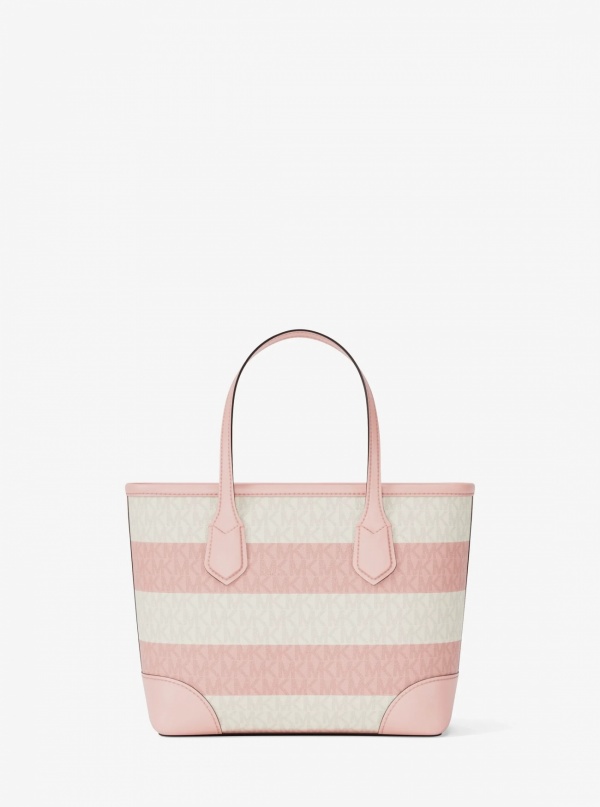 Eva Extra-Small Striped Signature Logo Convertible Tote Bag