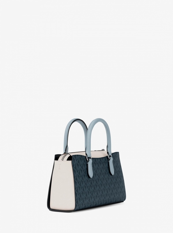 Arden Small Color-Block Signature Logo Messenger Bag