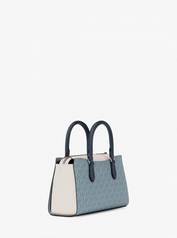 Arden Small Color-Block Signature Logo Messenger Bag