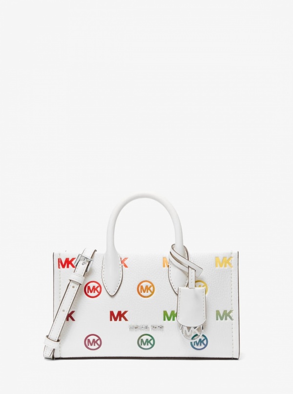 Mirella Small Rainbow Logo Embossed Convertible Crossbody Bag