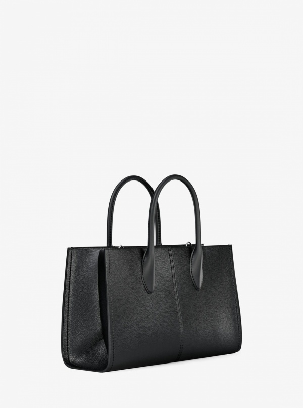 Mirella Medium Pebbled Leather Satchel