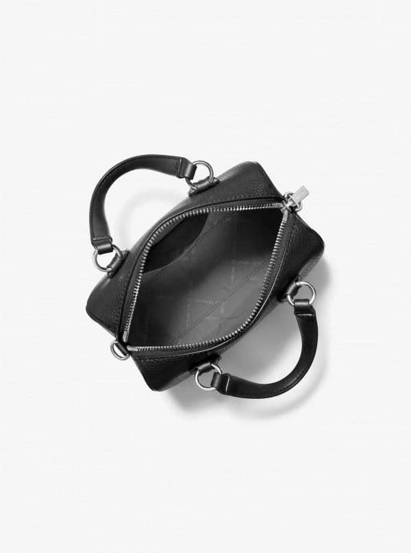 Grayson Small Pebbled Leather Duffel Crossbody Bag