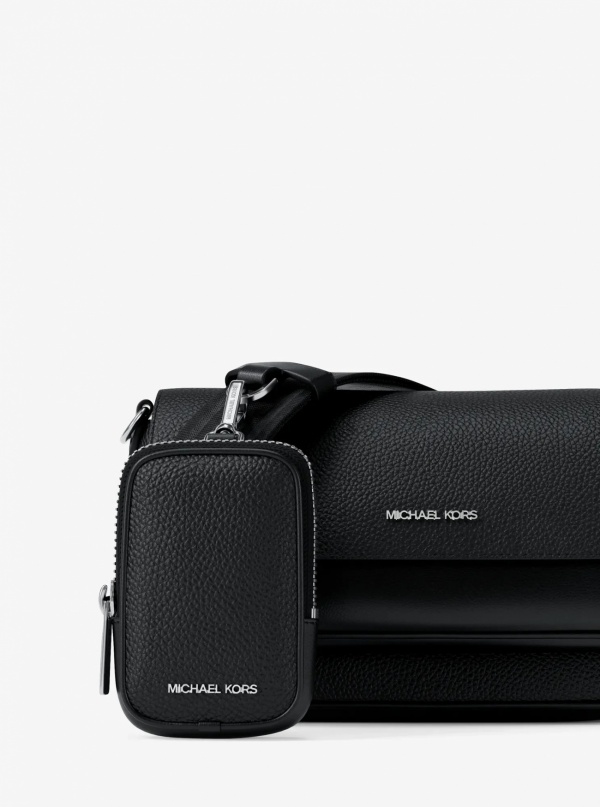Jet Set Travel Small Pebbled Leather Crossbody Bag With Pouch