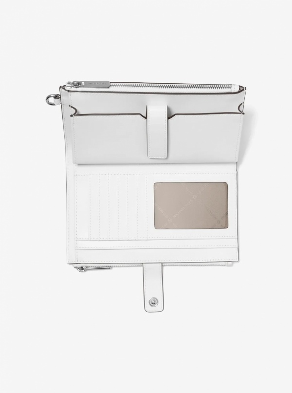 Jet Set Travel Rainbow Logo Embossed Wristlet