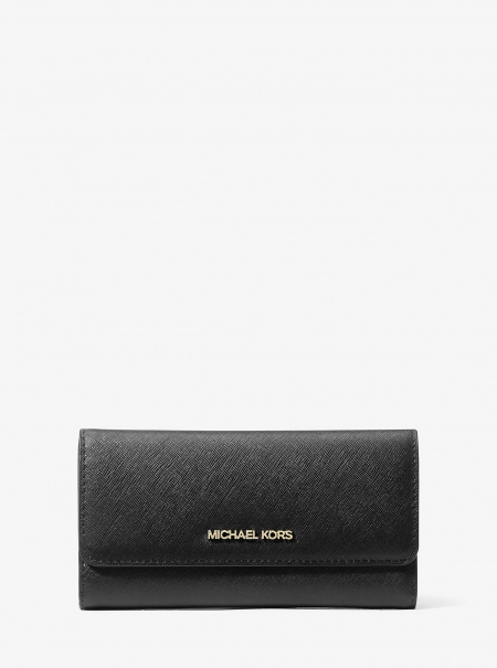 MICHAEL Michael Kors Jet Set Travel Crossgrain Leather Tri-Fold Wallet